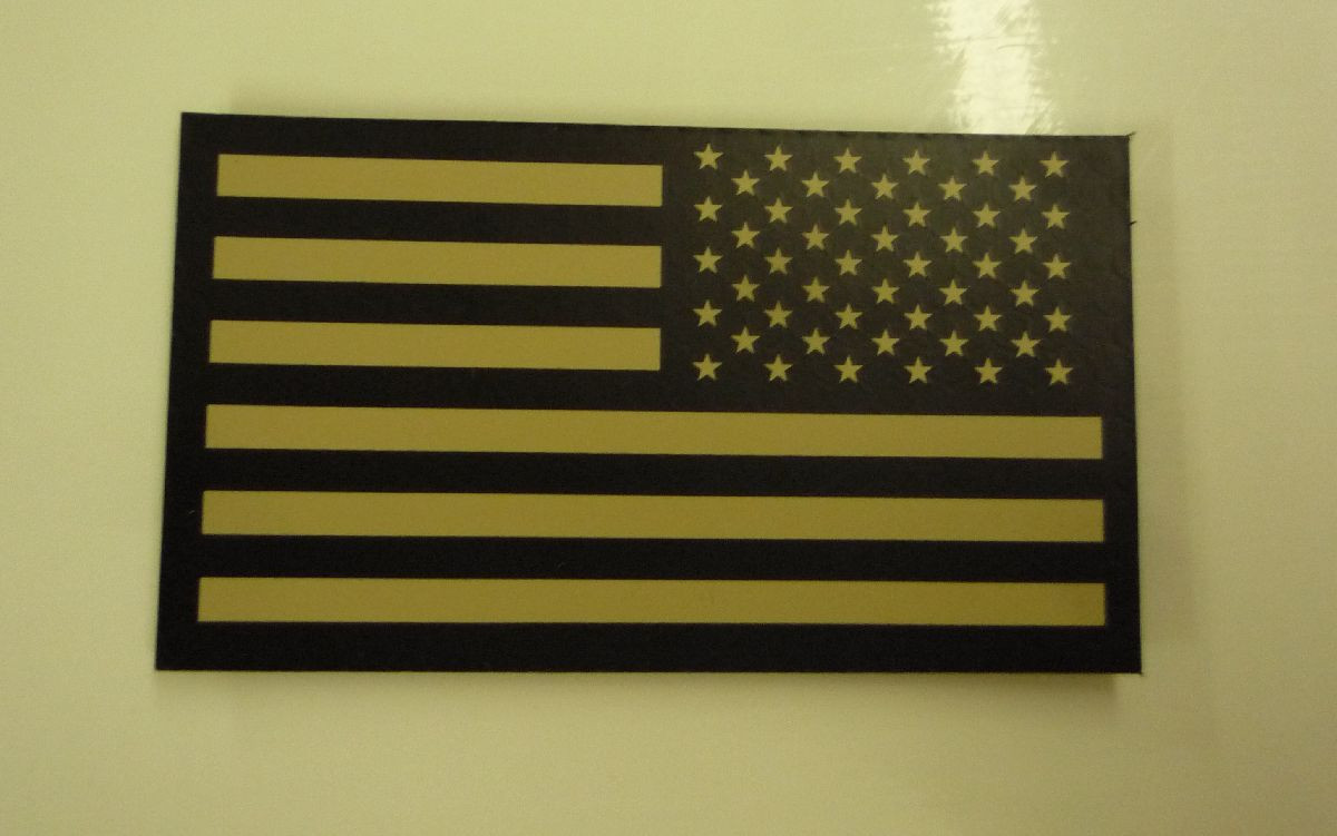 REVERSE USA flag Tan on IR MB Solas 2ND 3.5"X2" WITH VELCRO® BRAND FASTENER