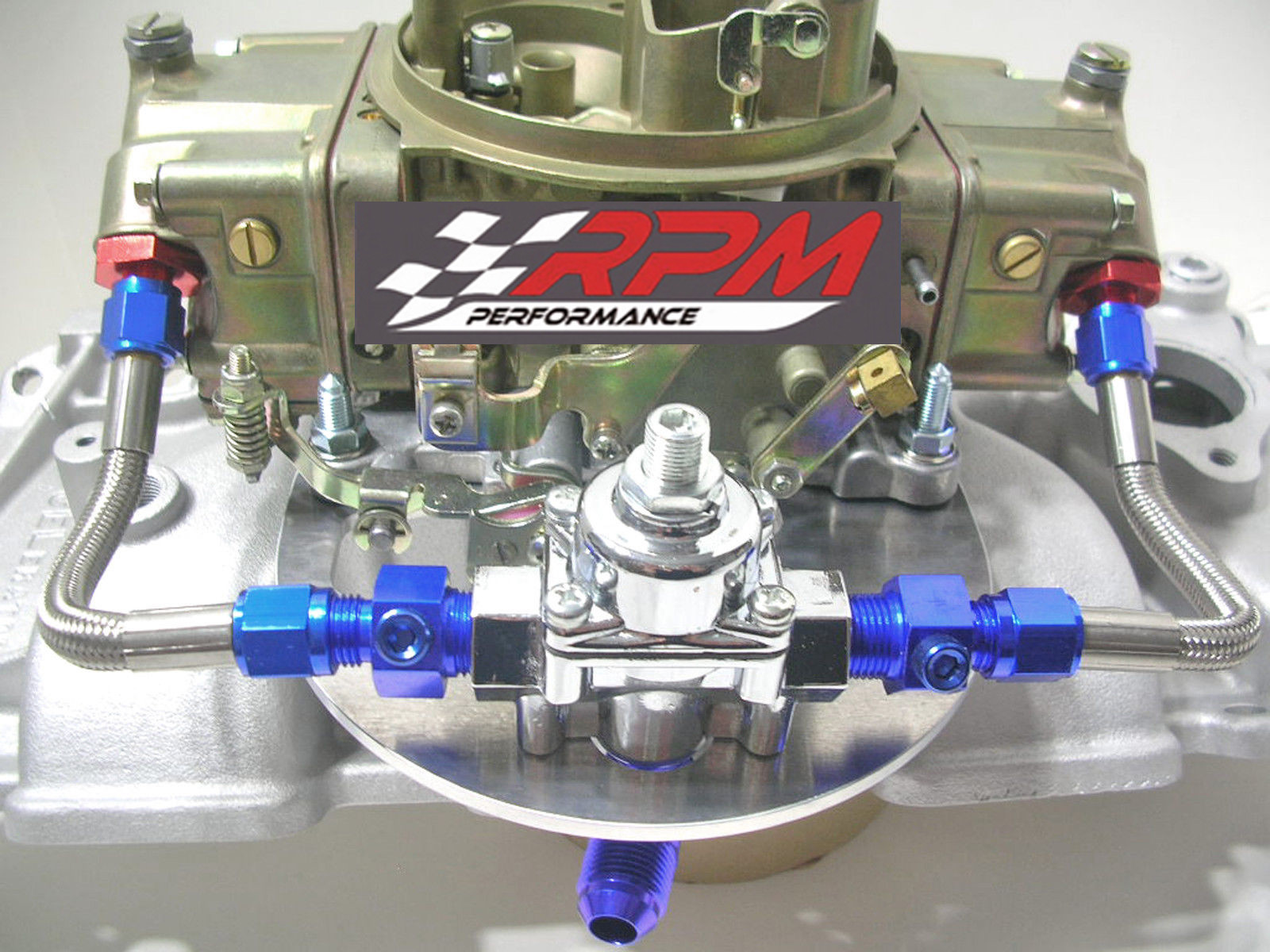 Holley Carb Carburetor Braided Fuel Line Pressure Regulator Kit 4150 6AN