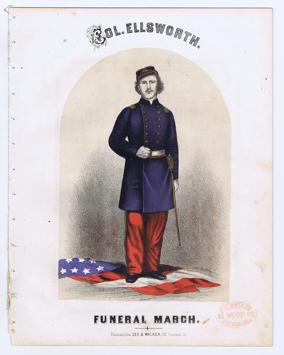 Colonel Ellsworth - Civil War casualty - Lincoln's friend - scans fail here!