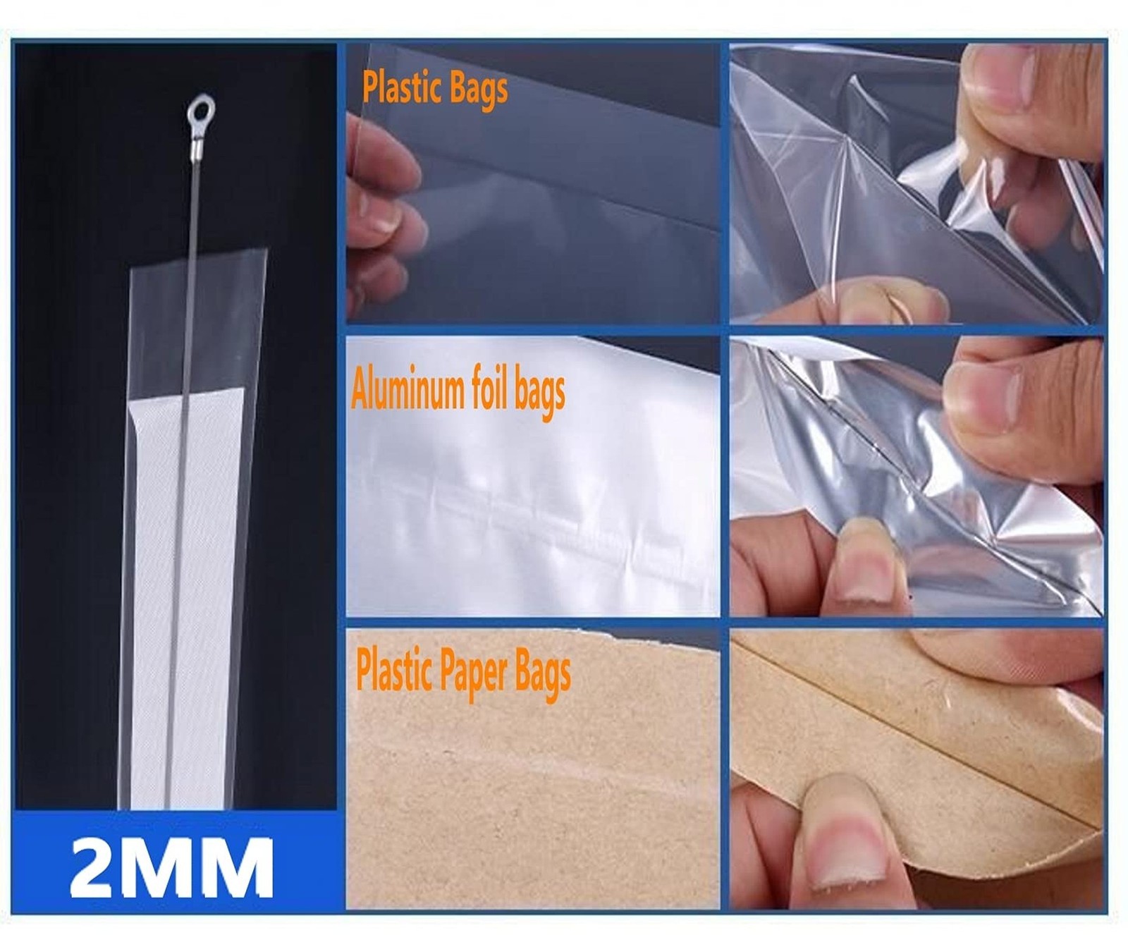 Impulse Heat Sealer Manual Bags Sealer Heat Sealing Machine 12 Inch Impulse S...