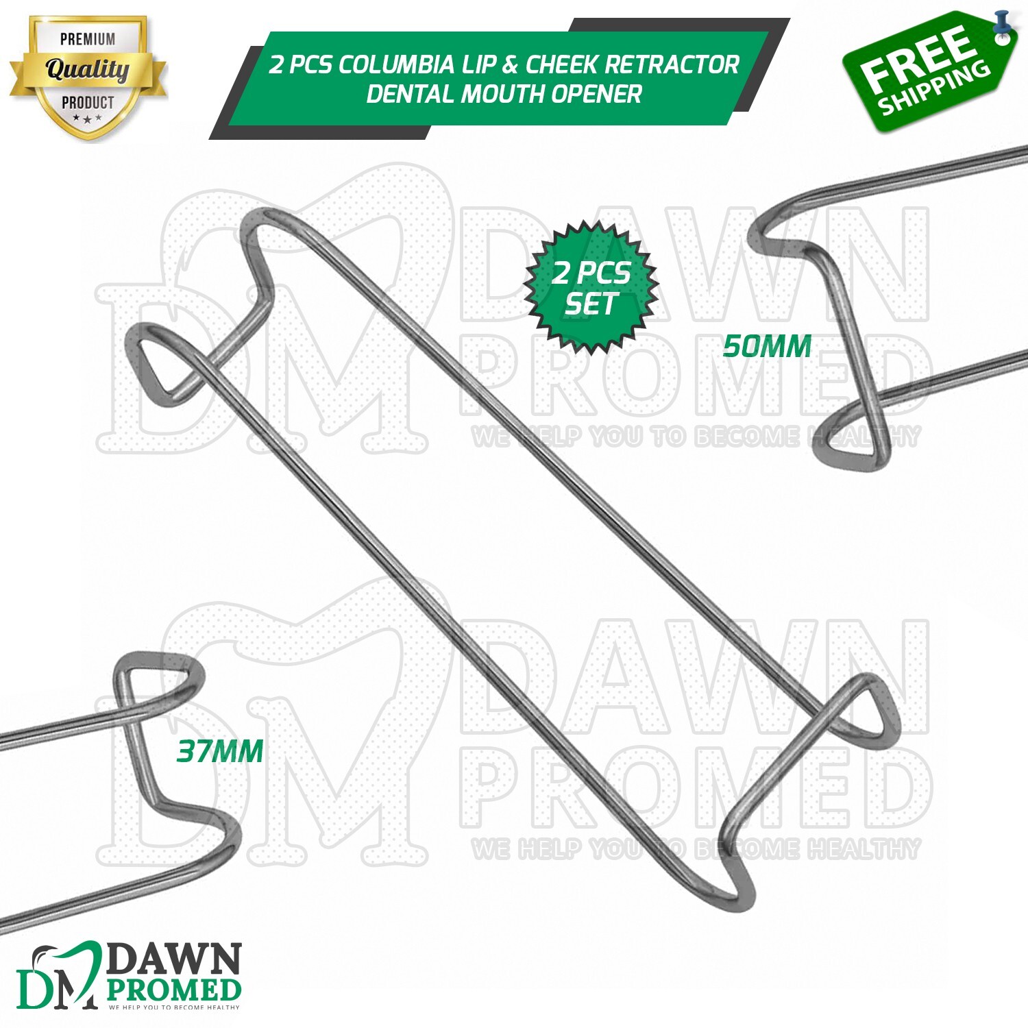 2 Pcs Columbia Lip & Cheek Retractor 5.5" Dental Mouth Opener Orthodontic Inst