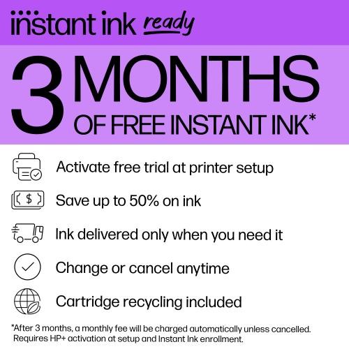 HP DeskJet 2827e All-in-One Printer with Bonus 3 Months of Instant Ink with HP+