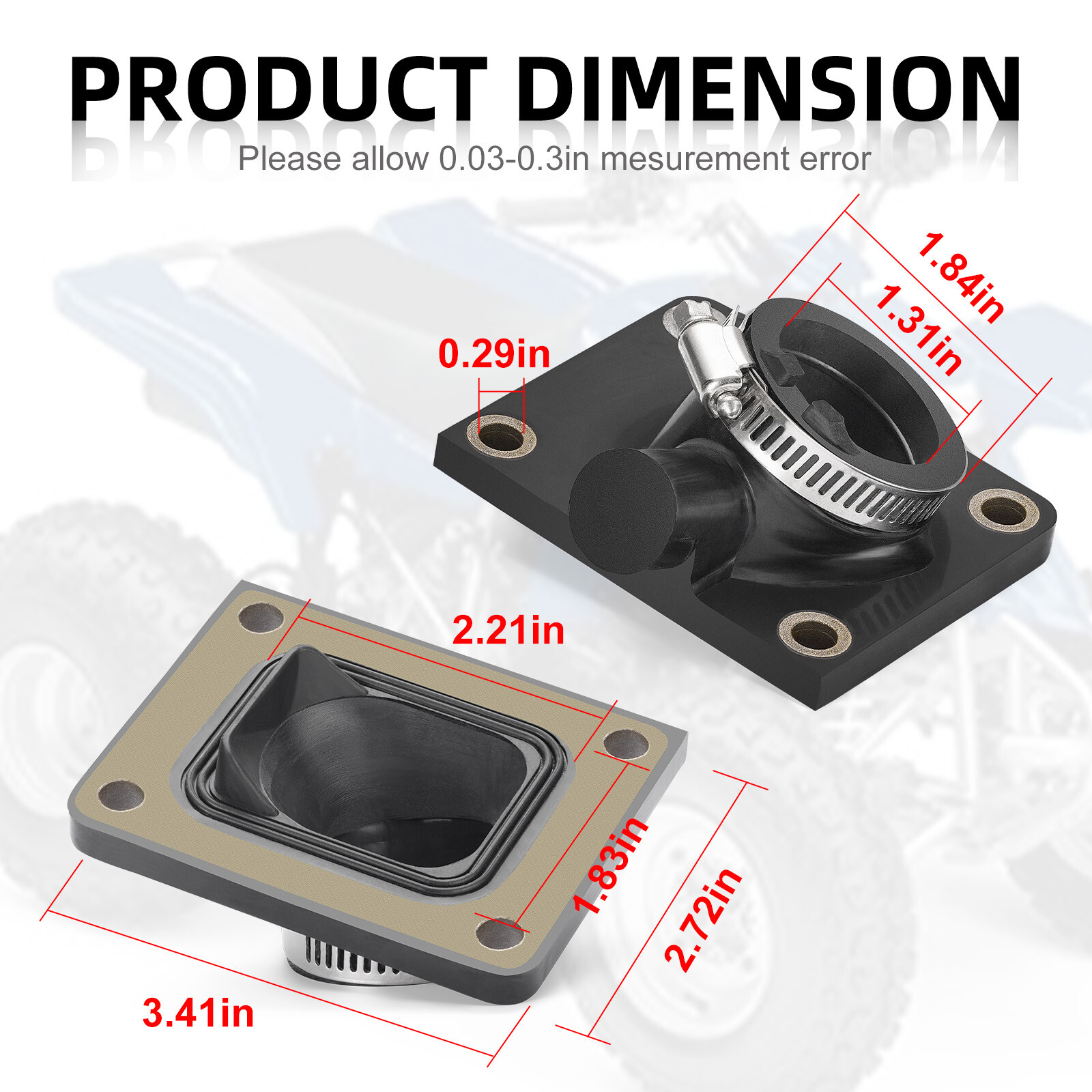 Intake Manifold Boot 1988-2006 for Yamaha Blaster 200 YFS200 2XJ-13565-00-00