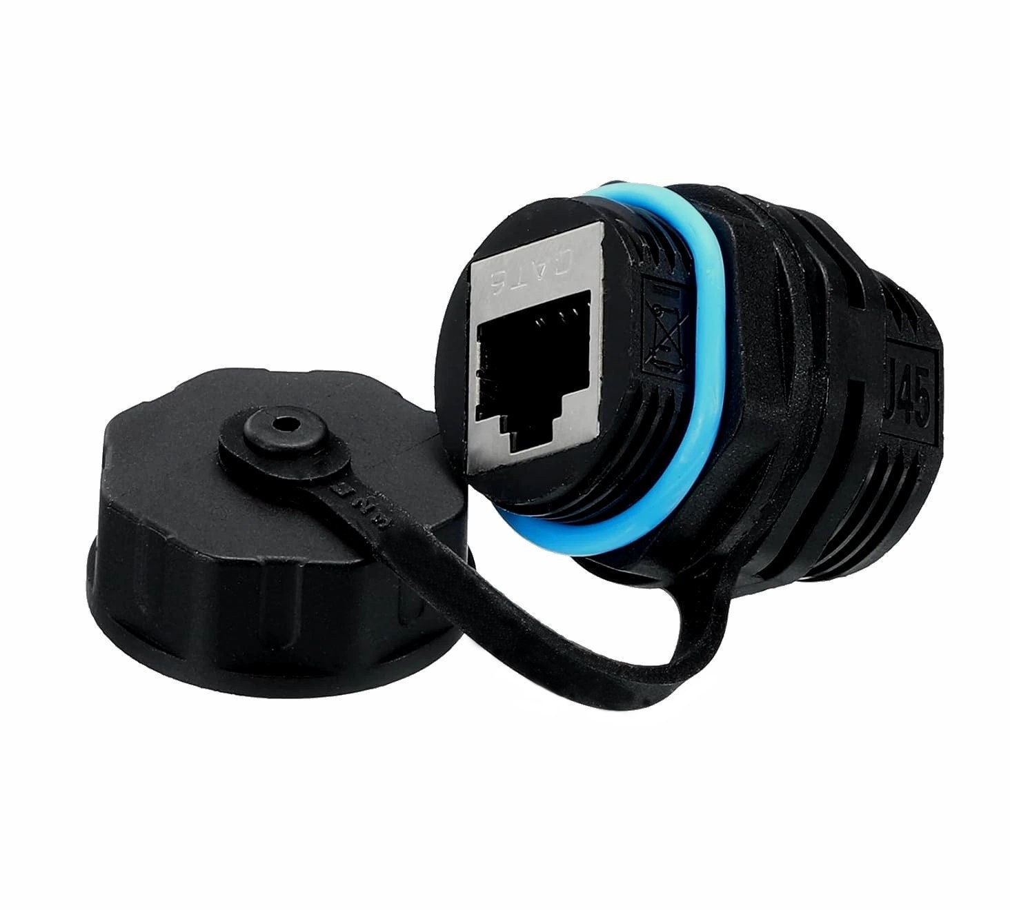 CAT6 Shielded Waterproof RJ45 Panel Mount Coupler Bulkhead Ethernet Connector