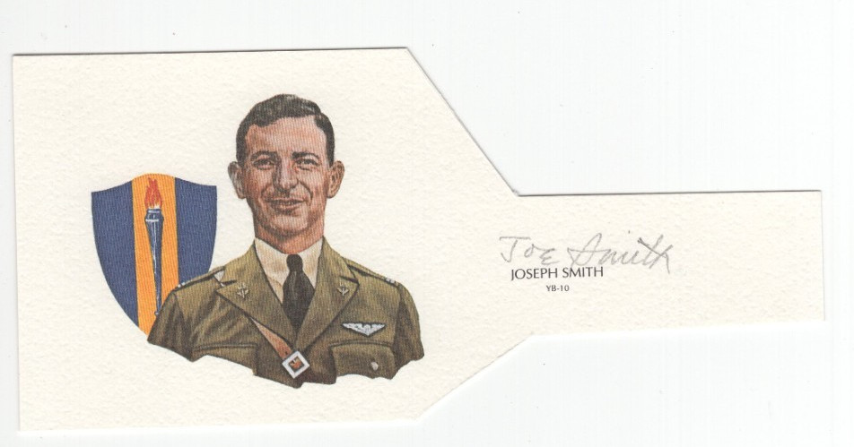 Joseph Smith Signed Litho Cut/ Autographed WWII Pilot