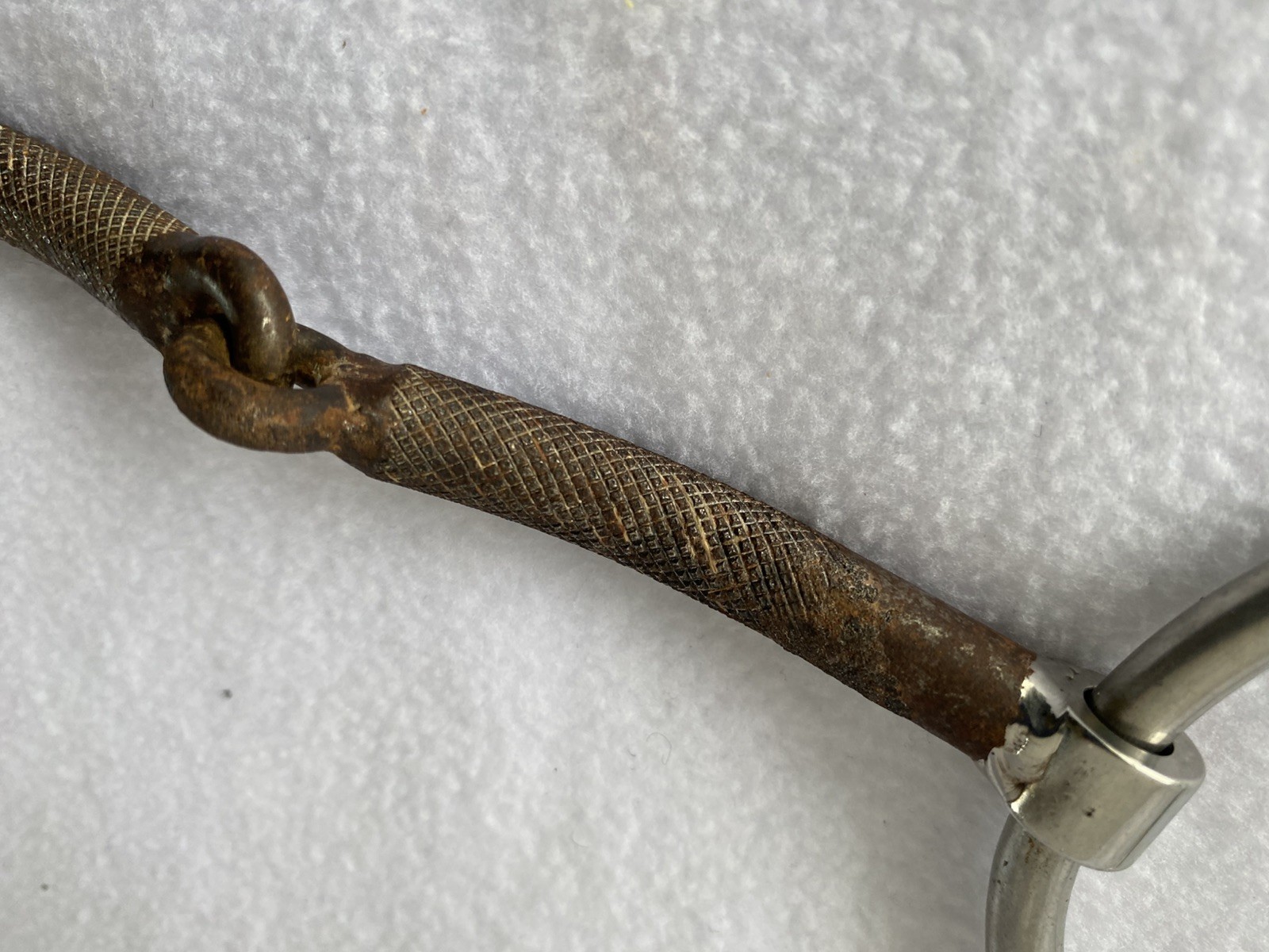 H.M. WELLS Handmade 5-1/4" Rasp/Washboard Curved SWEET IRON Snaffle Bit~QUALITY