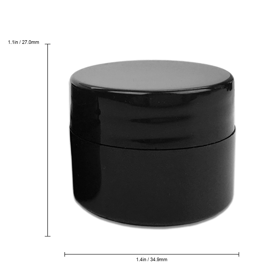36 Pieces 7G/7ML Black Thick Cosmetic Sample Container Jars with Lid BPA Free