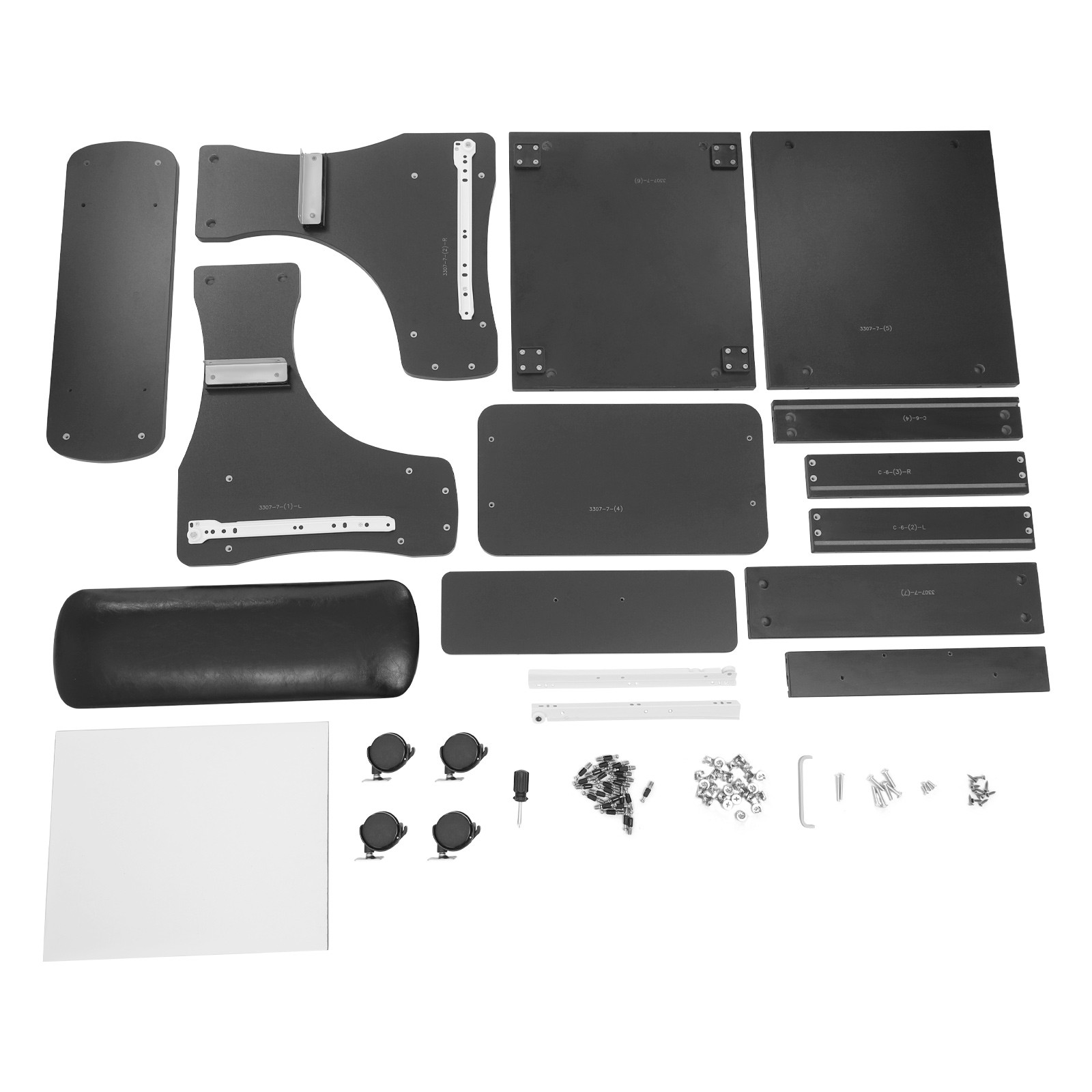 Pedicure Foot Rest 3-Tier Storage Swivel Wheels for Salon Nail Care FootRest