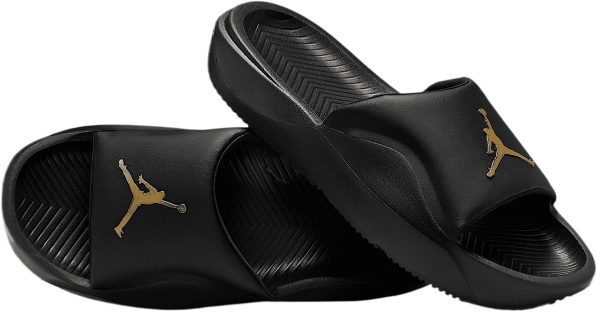 Nike Air Jordan Franchise Slides Men Size 11 Black Metallic Gold HF3263-007