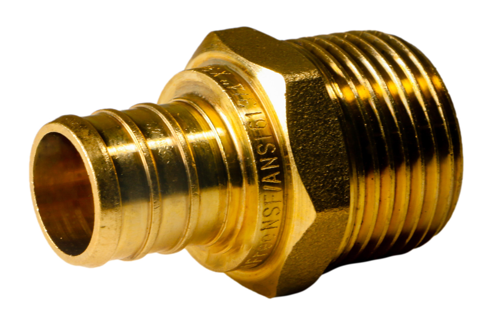 100 Pack  XFITTING 3/4" Pex B x 3/4" Male NPT Threaded Adapter, Lead Free Brass