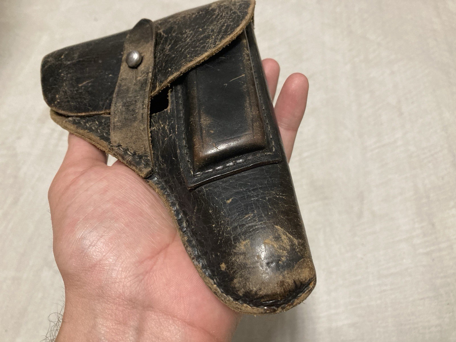 Original WW2 Era German Pistol Leather Holster WALTHER PPK WWII Field Gear