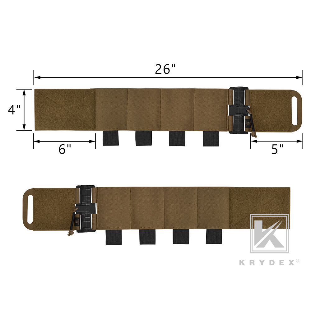 KRYDEX Elastic Carry Cummerbund Quick Release Mag Pouch for Armor Plate Carrier