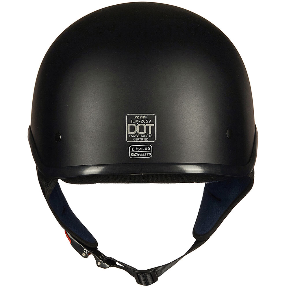 ILM Refurbished Black Motorcycle Vintage Half Helmet Open Face Sun Visor DOT