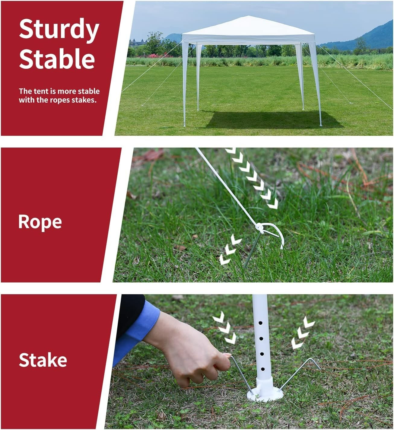 10x10 Gazebo Waterproof Outdoor Canopy Patio Party Tent