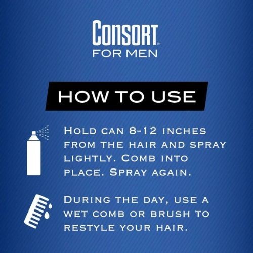 Consort Unscented Extra Hold Hair Spray for Men, 8.3 oz., Shine Enhancing *NEW*