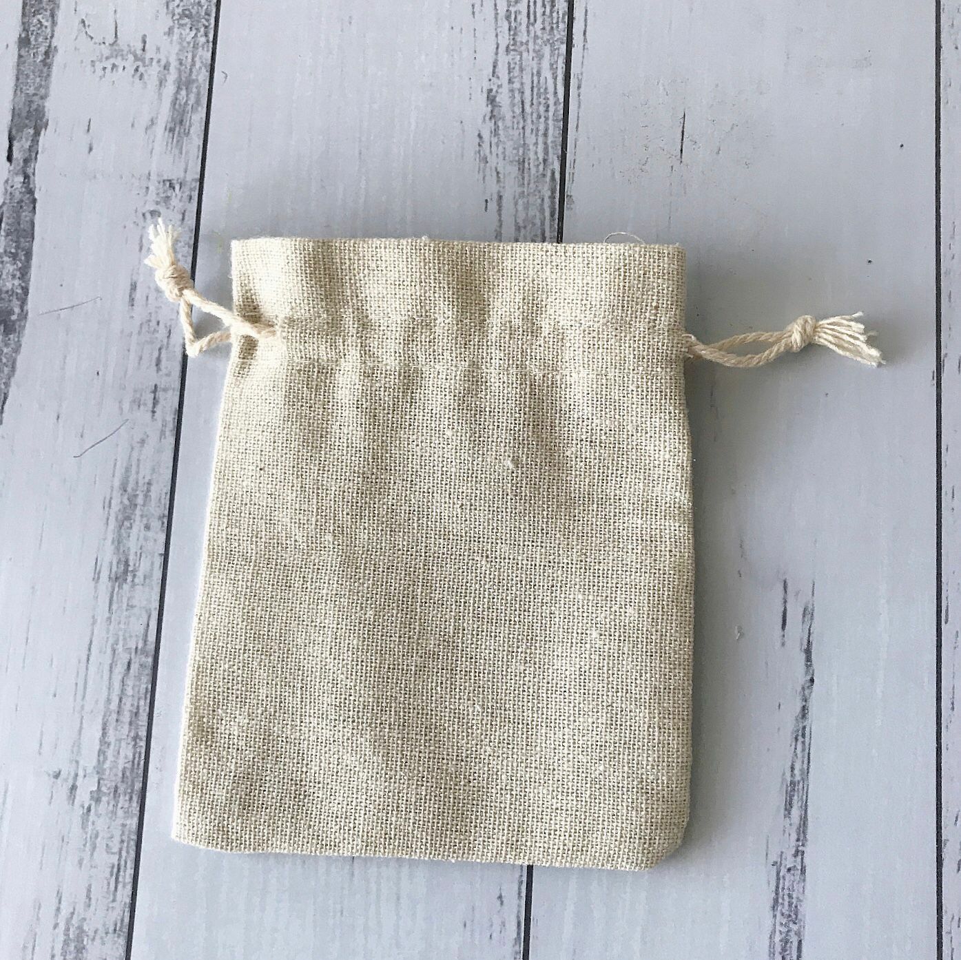 500 Cotton Linen Pouch Bag Handmade Jewelry Product Packing Packaging Bag 8x10cm