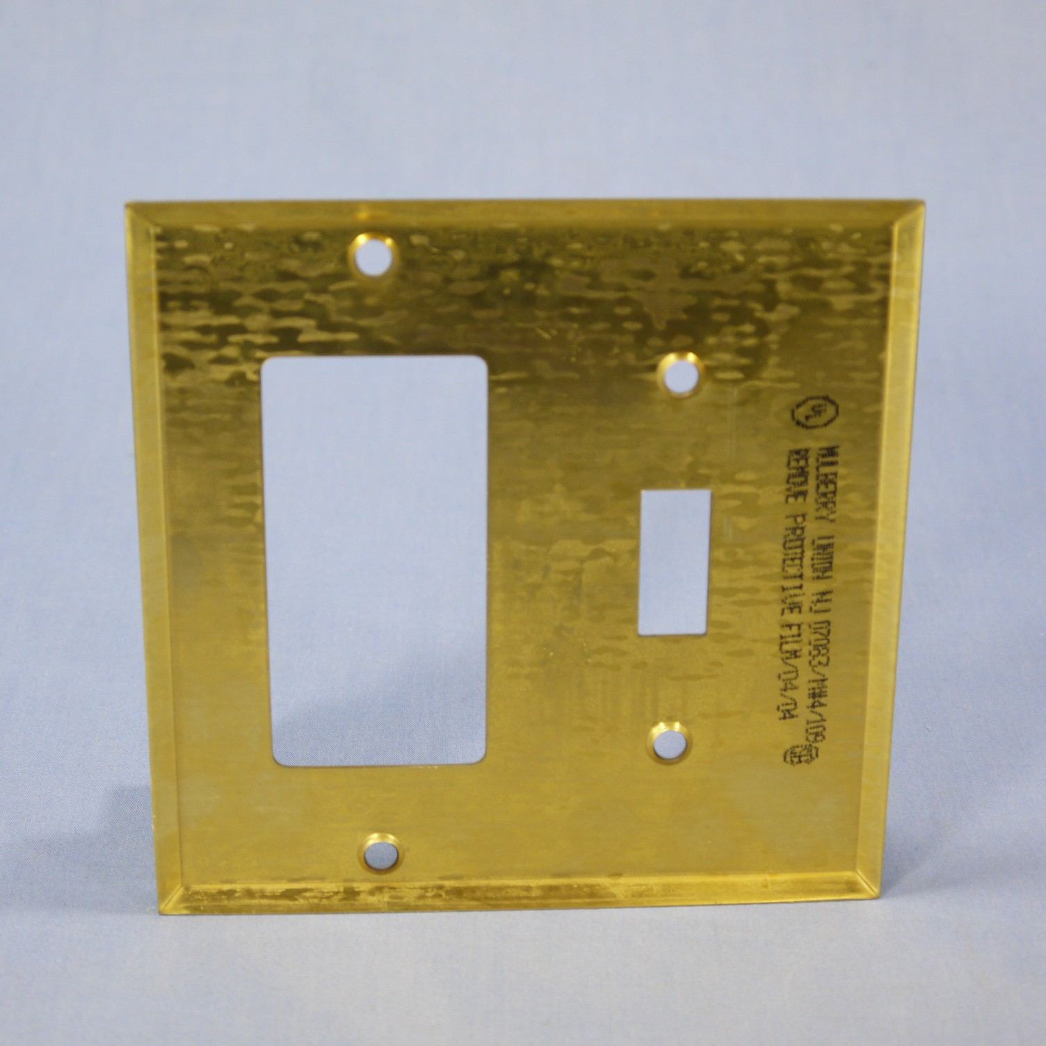 Mulberry 2-Gang Polished Brass Toggle Switch GFCI Cover Decorator Wallplate