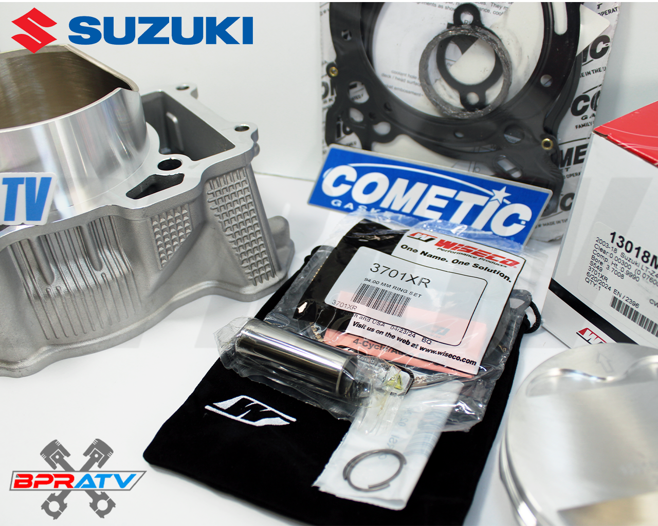 Suzuki LTZ400 LTZ 400 Cylinder Wiseco Piston Gasket Big Bore Top End Rebuild Kit