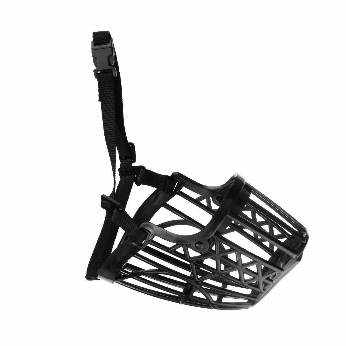 Large Pet Dog Basket Muzzle Mouth Cover Mesh Cage NoBarking Biting Chewing Black
