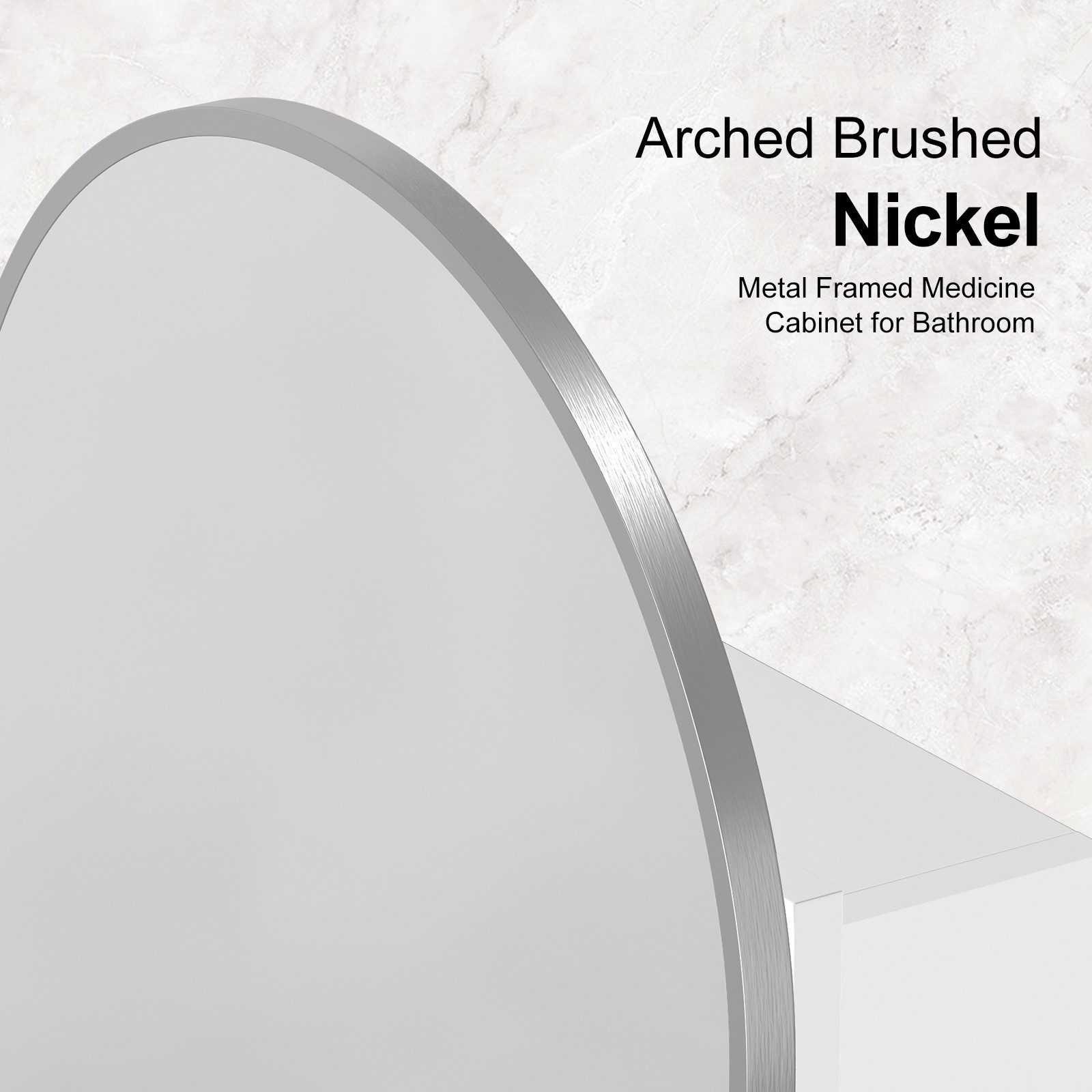 Bathroom Recessed Medicine Cabinet Brushed Nickel Medicine Cabinet with Mirror