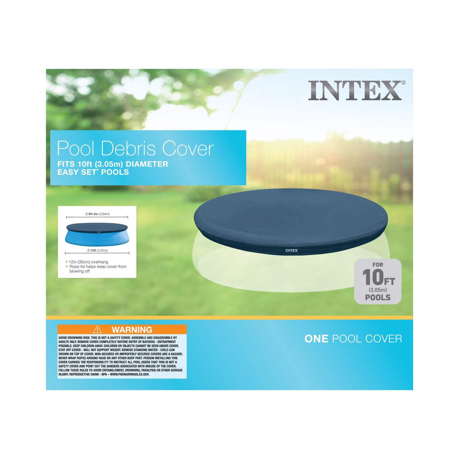 Intex Pool Cover 12 in. H X 10 ft. W X 10 ft. L