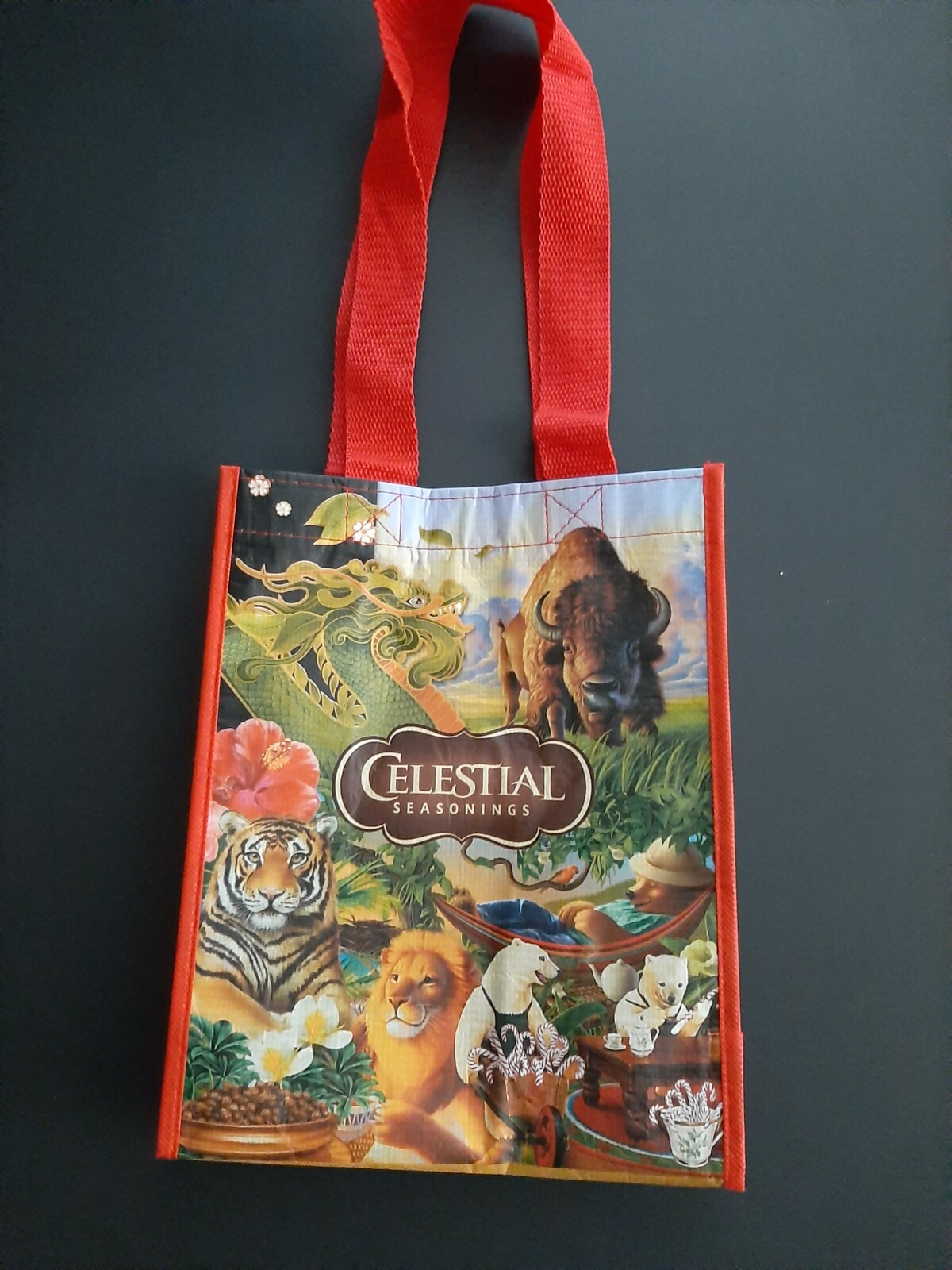 CELESTIAL SEASONINGS Reusable Tote Shopping Gift Bags--3 Small Bags