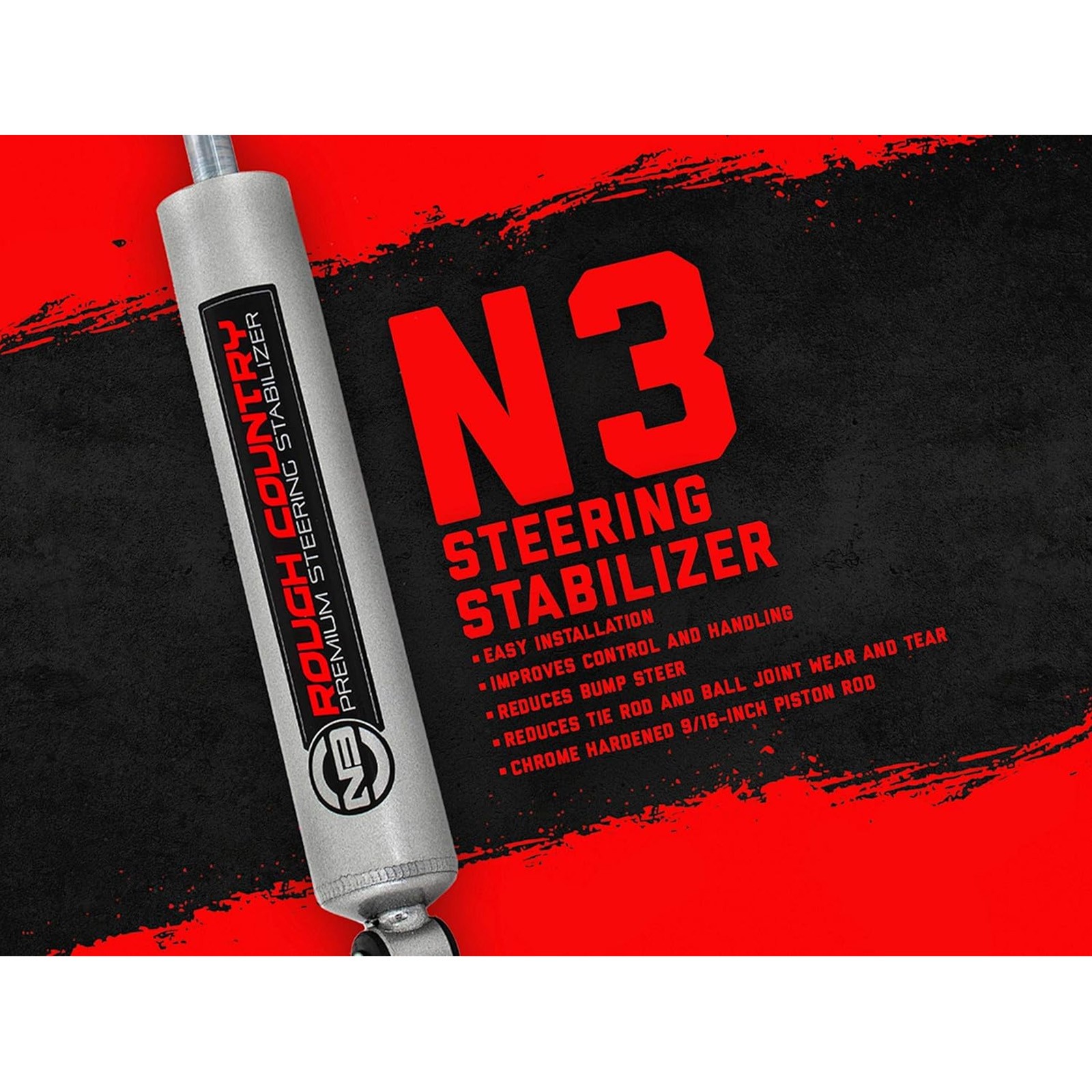 Rough Country N3 Steering Stabilizer Kit for 97-03 Ford F-150 4WD with 0-5" Lift