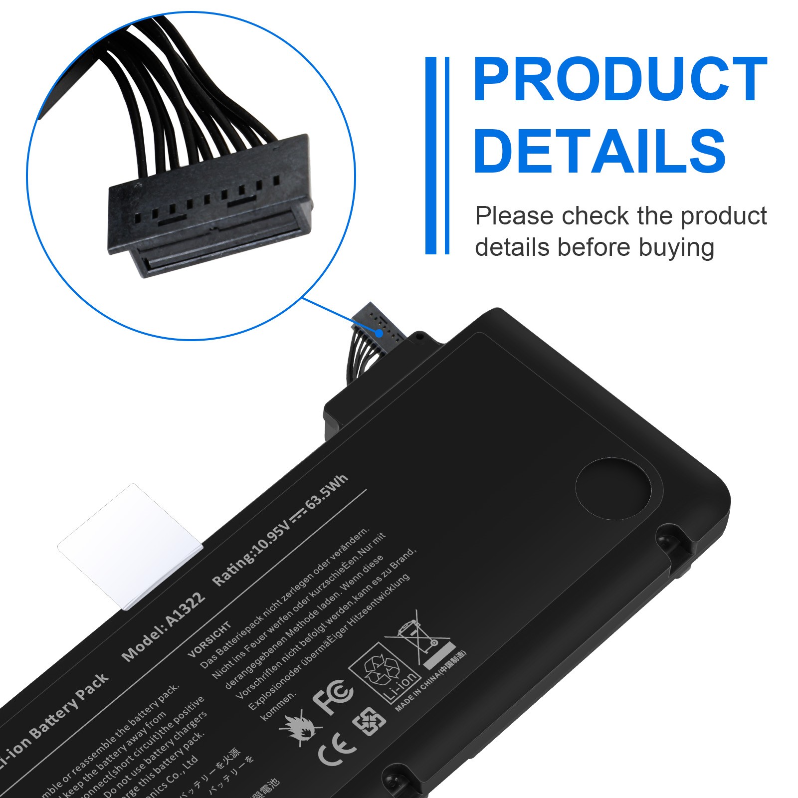 ✅A1278 A1322 Battery For MacBook Pro 13''Mid 2009 2010 Early/Late 2011 Mid 2012