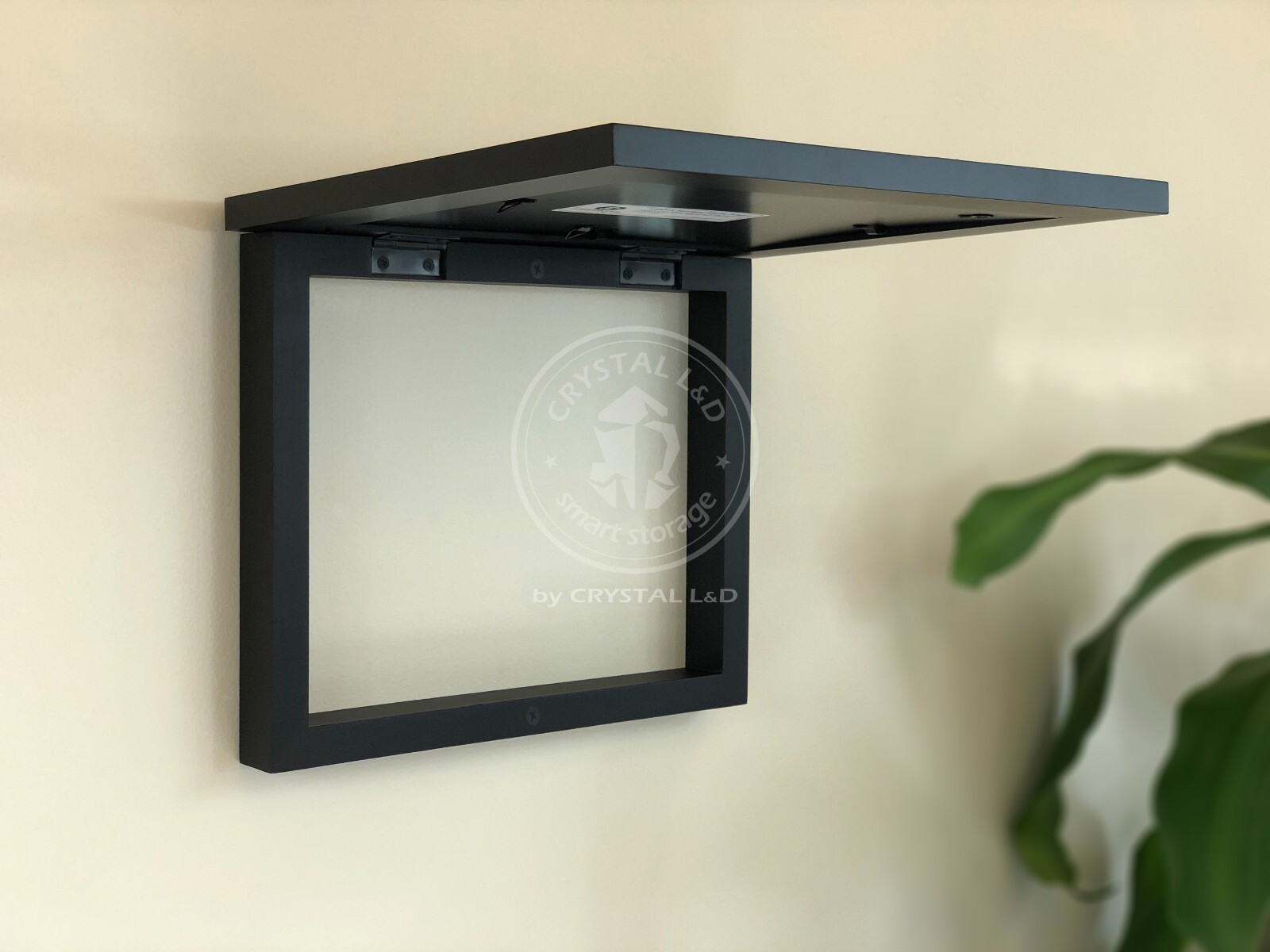 Hidden Storage Photo Frame for Gun and Valuables 13 in. x 11 in. / *BLACK*