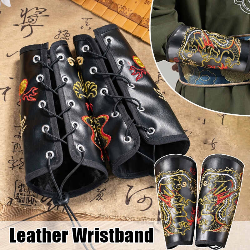 Chinese Hanfu Wrist Guard Men Wristband Kungfu Bundle Sleeve Guard Cosplay
