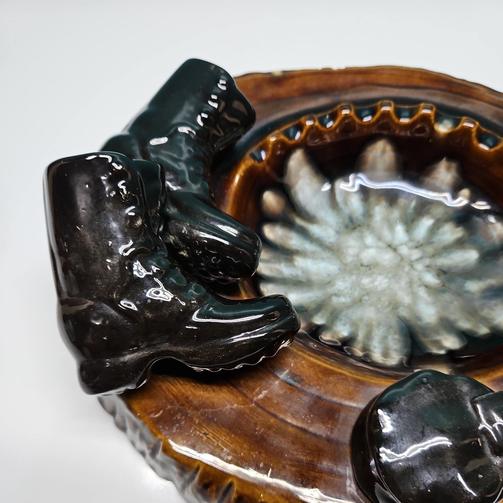 Vintage Coal Miner's Ashtray Large 11” Ceramic