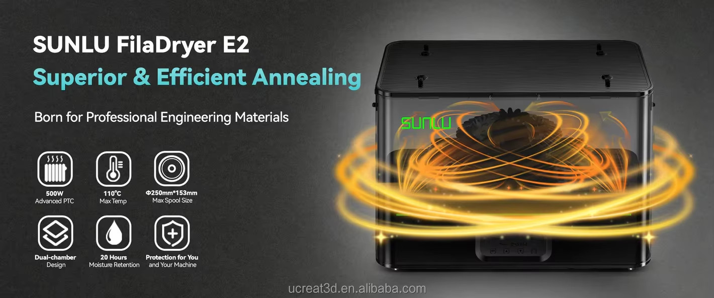 SUNLU FilaDryer E2 up to 110℃ Professional Drying Engineering Filament Dryer