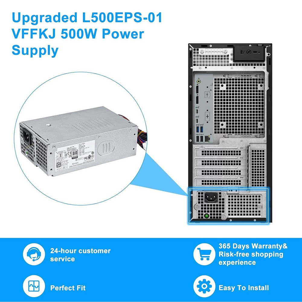500W Power Supply For Dell Vostro Inspiron 3910 3030 D500EPS-01 DPS-500AB-58A