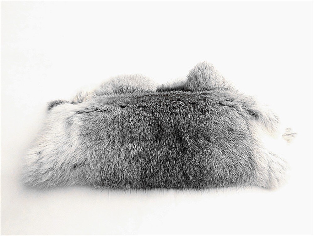 High Quality Soft Natural Gray Rabbit Skin Pelt Real Fur Craft Decro 8-14'' US