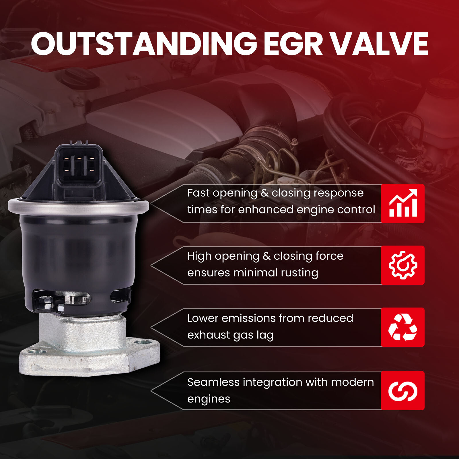 EGR Valve for 1998-1999 Acura CL & 98-02 Honda Accord & 1998 Honda Odyssey 2.3L