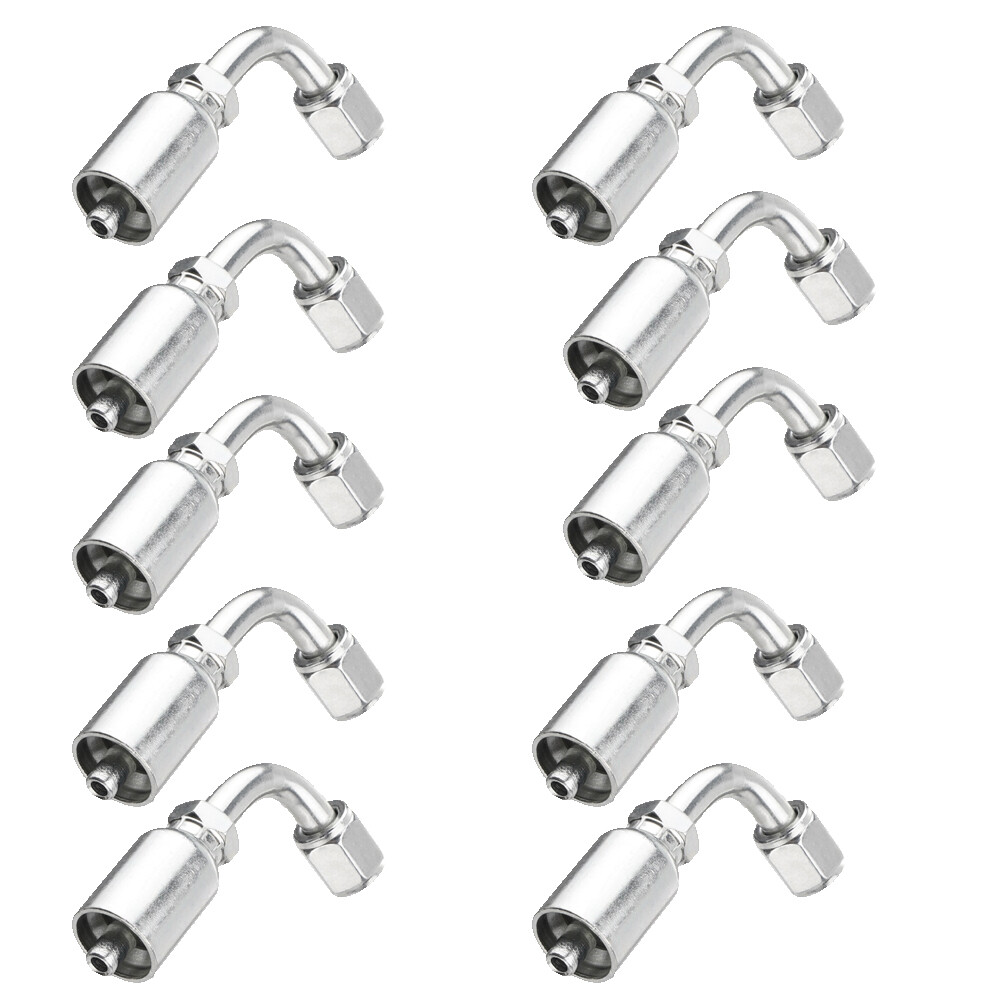 10 Pack 3/8" JIC 37° Female 90° Elbow Hydraulic Hose Fittings For 3/8" I.D. Hose