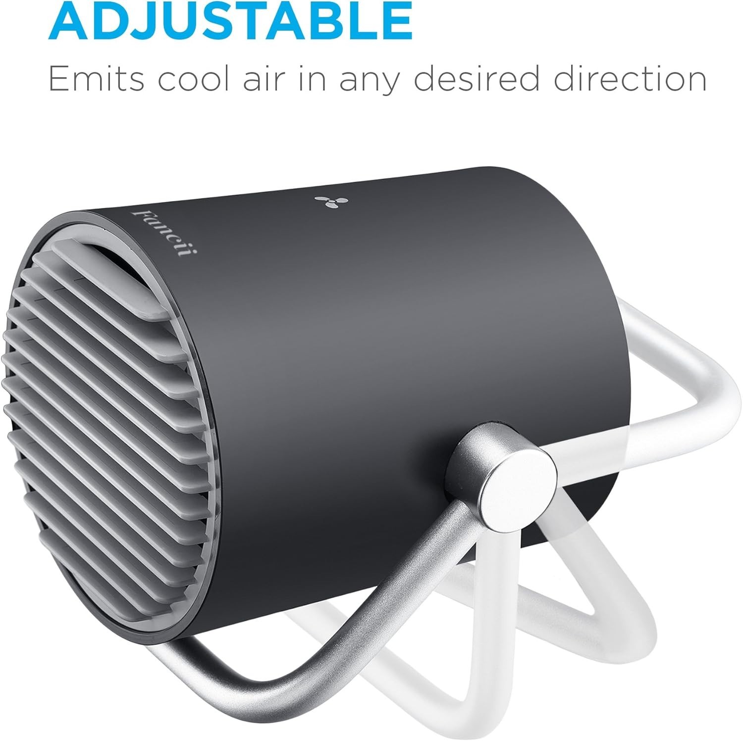 Small Personal USB Fan - Portable Mini Table Desk Fan with Twin Turbo Blades