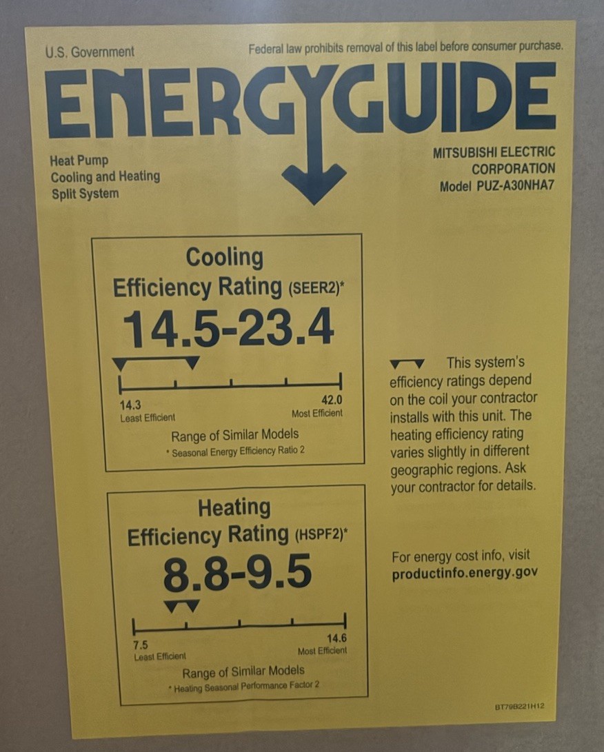 Mitsubishi PUZ-A30NHA7 30k BTU P-Series Outdoor Single Zone Condenser