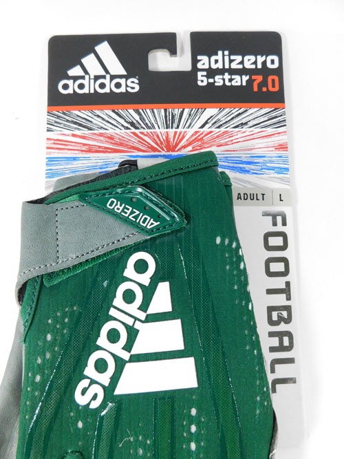 adidas adizero 5-Star 7.0 Leather Forest Green Football Gloves Size Adult L