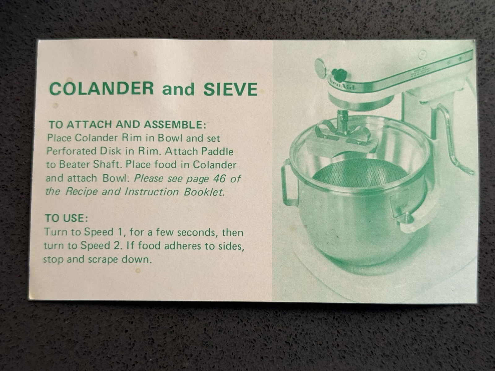 Vintage KitchenAid Hobart Colander & Sieve Food Strainer + Wooden Paddle Press