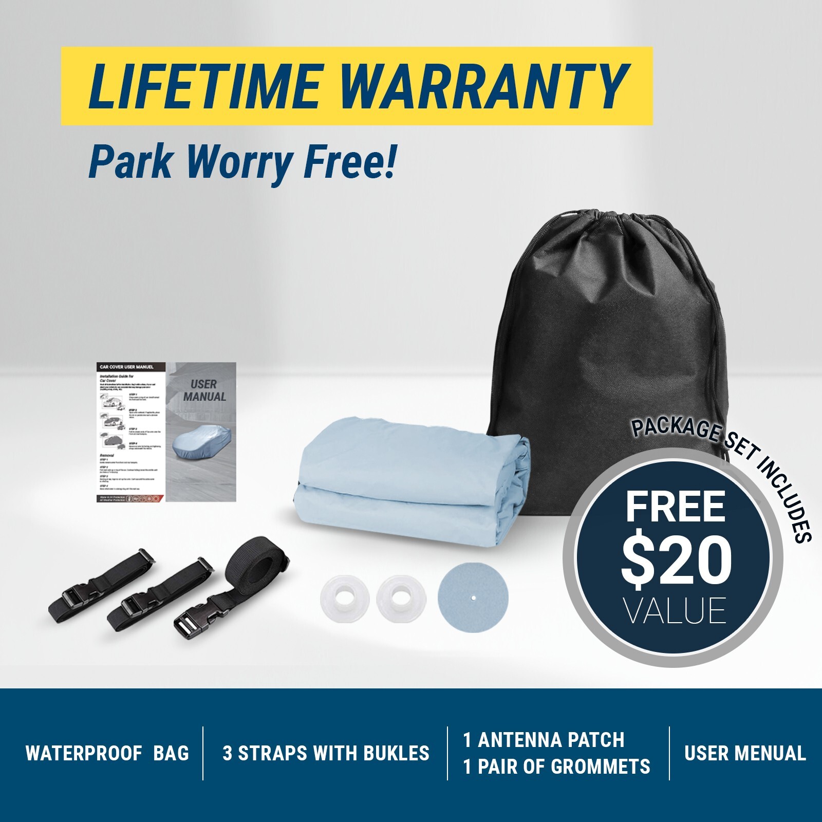 TITANIUM Outdoor Car Cover - 100% Waterproof, All-Weather Protection, Custom-Fit