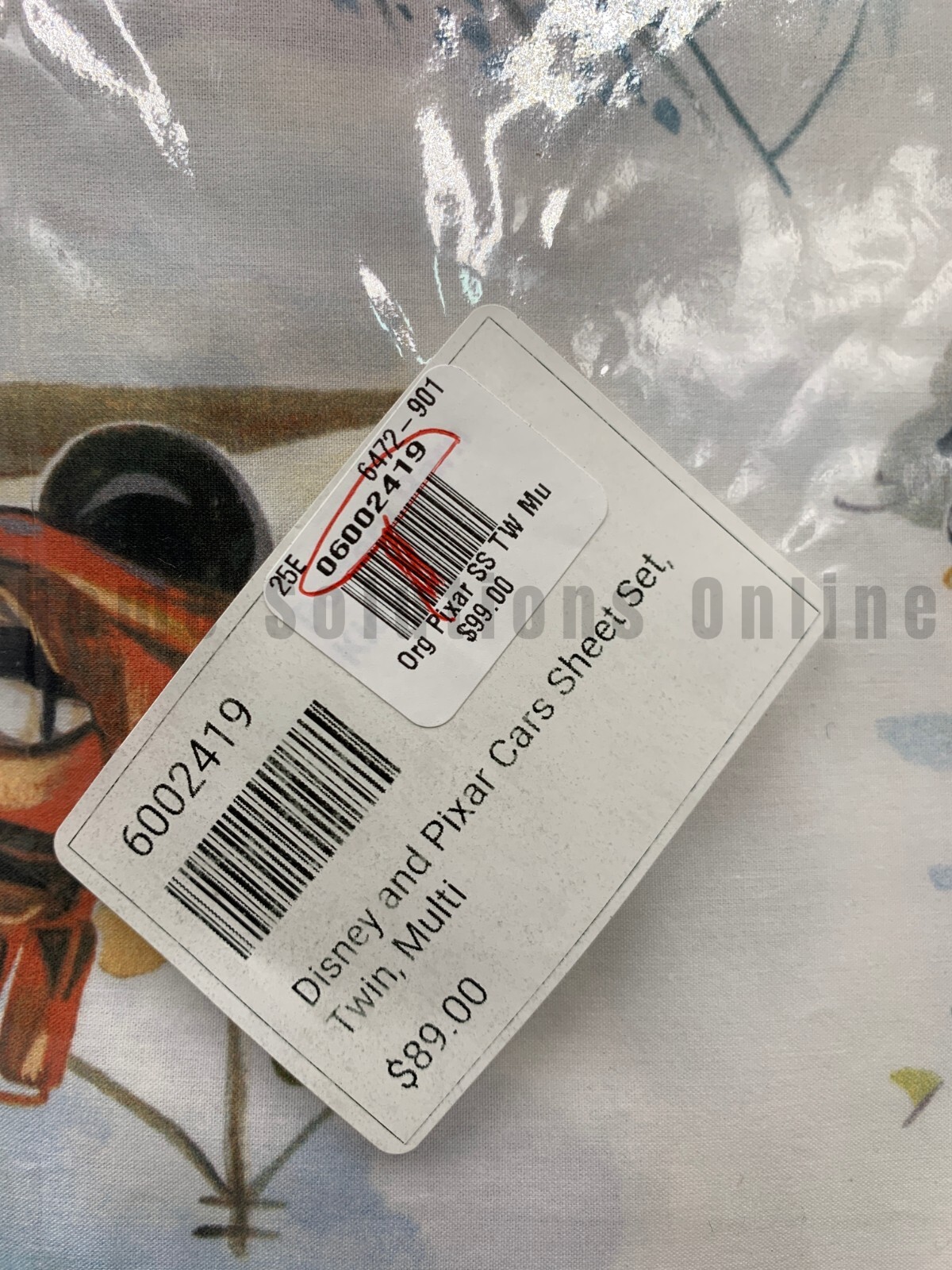 Pottery Barn Kids Disney Pixar Cars Organic Percale FLAT SHEET ONLY Twin #N184L