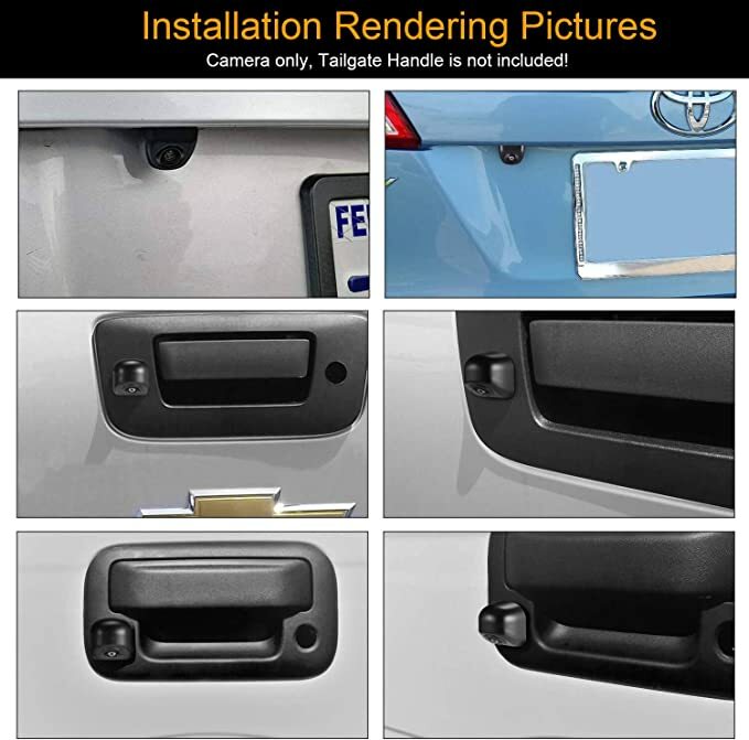 WD-011 NATIKA Backup/Front View Camera for Cars Pickup Trucks SUVs Van (Black)