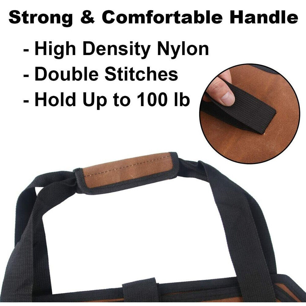 Firewood Log Carrier Bag Heavy Duty Holder Tote Bag Outdoor Camping