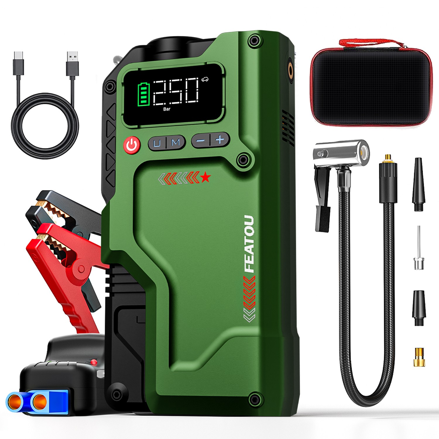 8000A Car Jump Starter Booster Jumper Box Power Bank Battery Charger Portable