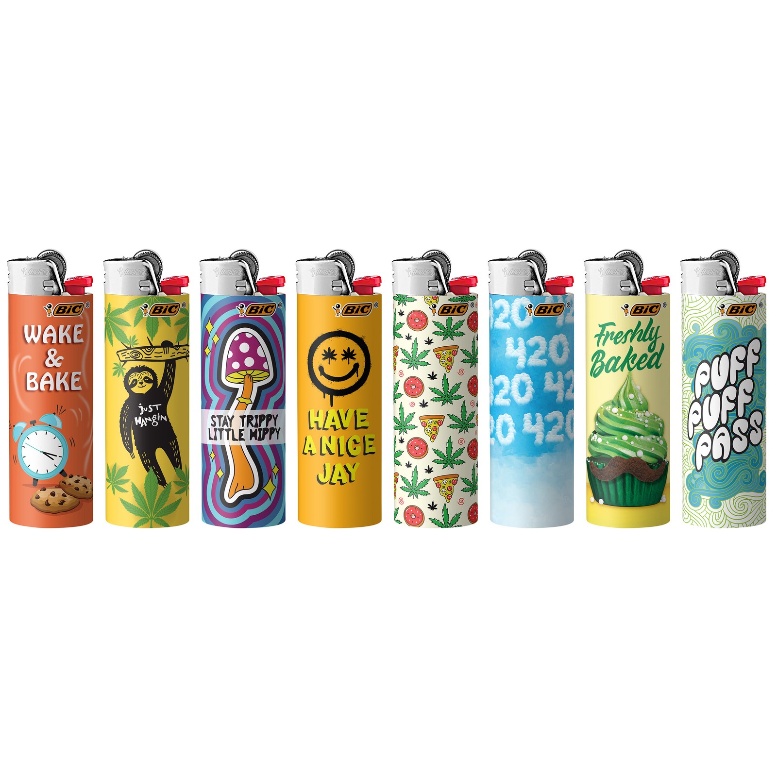 BIC Special Edition Counterculture Series Lighters, 8-Count