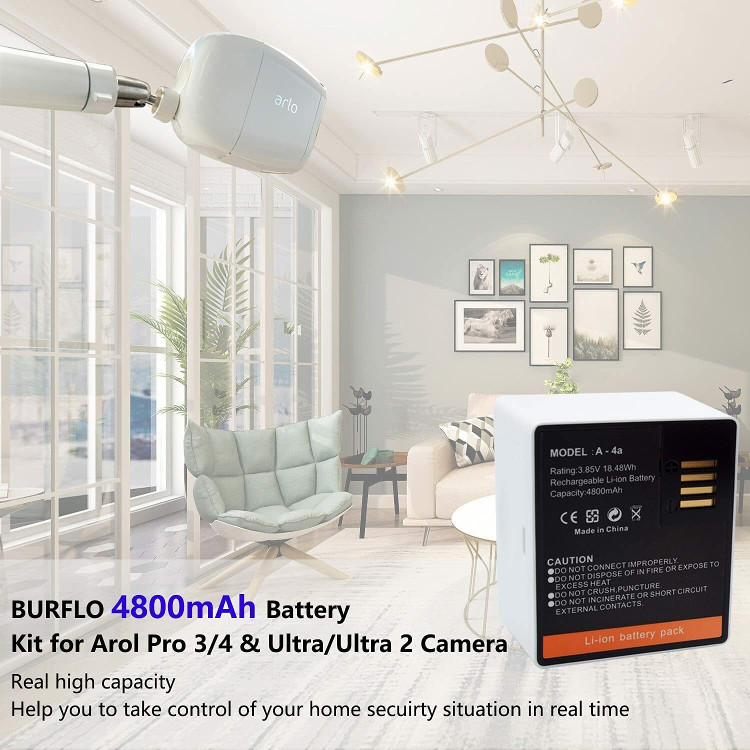 2 Battery for Arlo Pro 3/Pro 4/Ultra/Ultra 2 Camera VMC4040 VMC4040P VMC5040 NEW