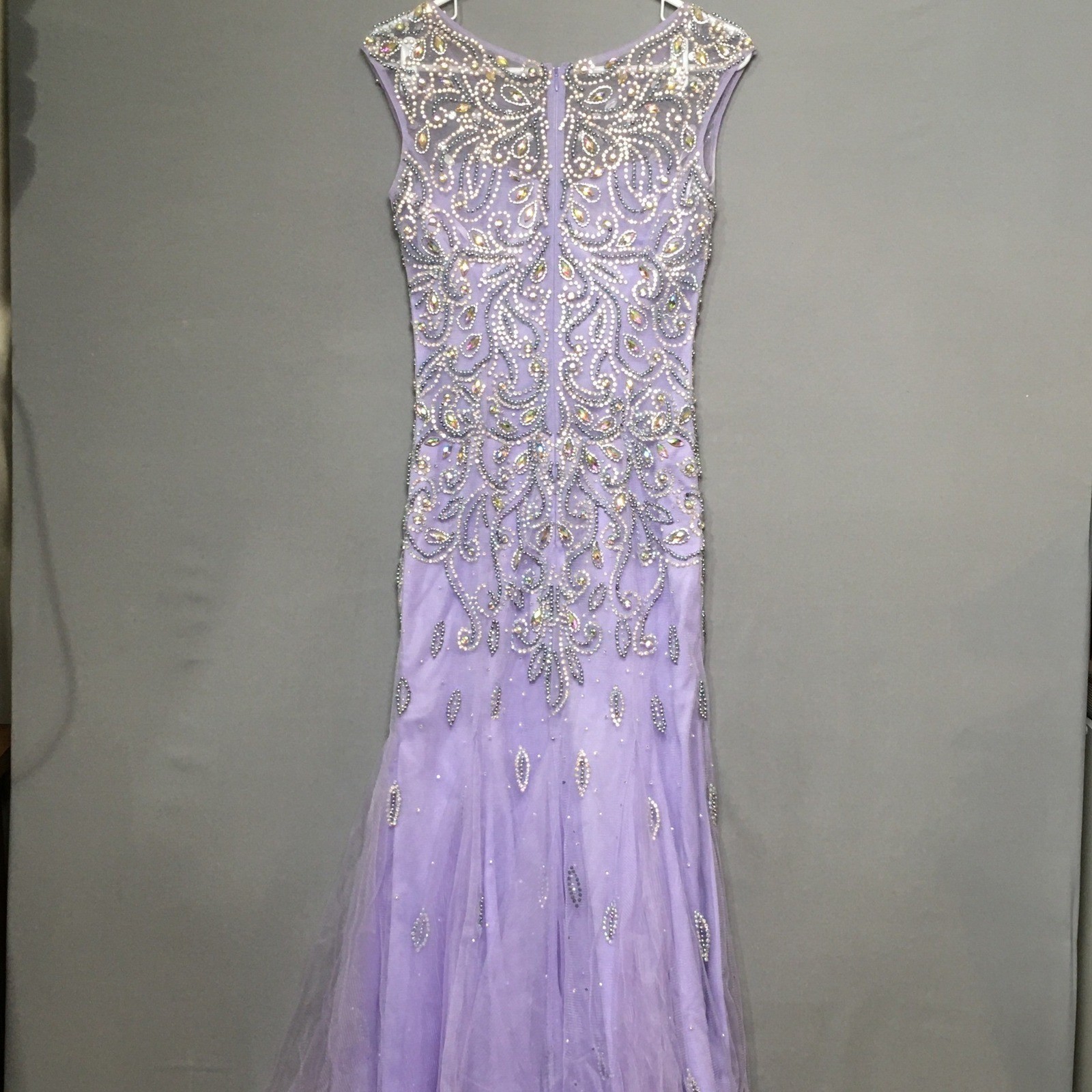 Fantastic Finds Gown Girls Size 2 Lavender Rhinestone Embellished Pageant Dress