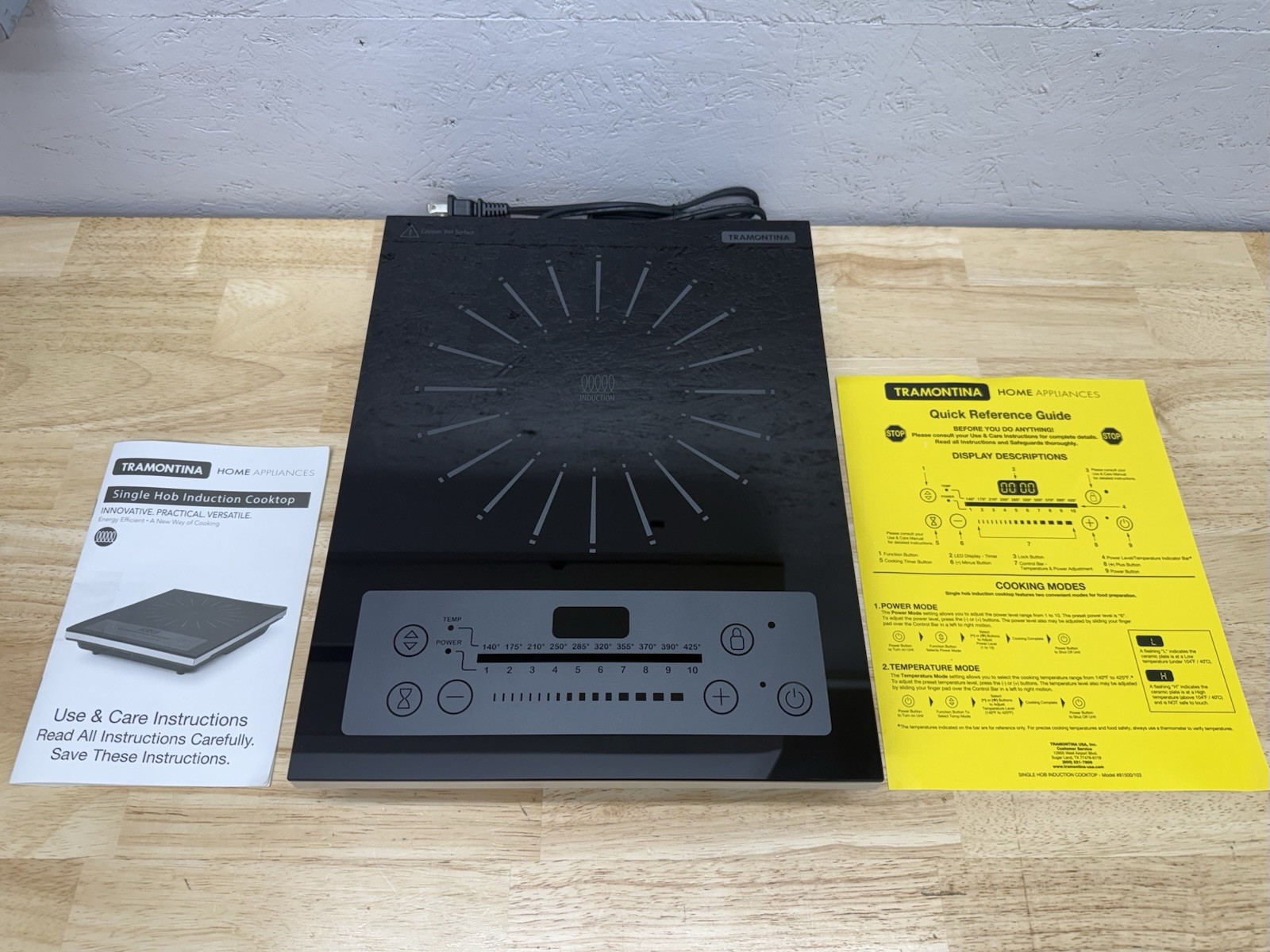 Tramontina Induction Cooktop 81500/103 Intertek Portable Temp Control