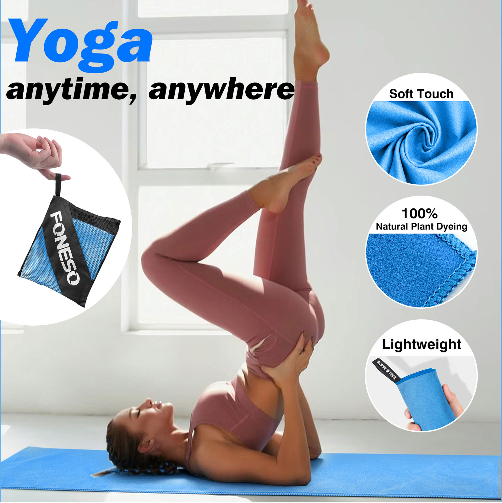 Large Microfiber Towel For Outdoor Travel & Gym & Camping Beach Towels Quick Dry